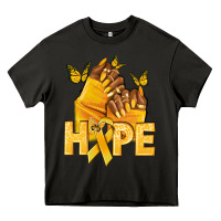 Asphalt hope yellowribbonchildhood cancer nails Heavy Core Tee - NancyCooperArtShop