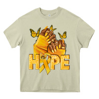 Hope Yellowribbonchildhood Cancer Nails Heavy Core Tee | Teevron