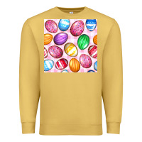 Antique Gold Easter Eggs Seamless Pattern Premium Sweatshirt - BundleAndBundleShop