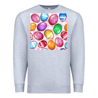 Heather Grey Easter Eggs Seamless Pattern Premium Sweatshirt - BundleAndBundleShop