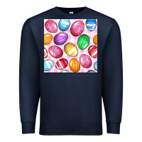 Navy Easter Eggs Seamless Pattern Premium Sweatshirt - BundleAndBundleShop