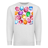 Oatmeal Heather Easter Eggs Seamless Pattern Premium Sweatshirt - BundleAndBundleShop