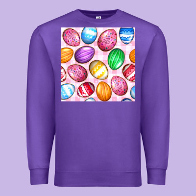 Easter Eggs Seamless Pattern Premium Sweatshirt Designed By Bundleandbundleshop