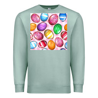 Seafoam Easter Eggs Seamless Pattern Premium Sweatshirt - BundleAndBundleShop