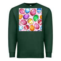 Sports Green Easter Eggs Seamless Pattern Premium Sweatshirt - BundleAndBundleShop