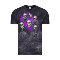 Cloud Black halloween patch 2 Vintage Tee - BundleAndBundleShop