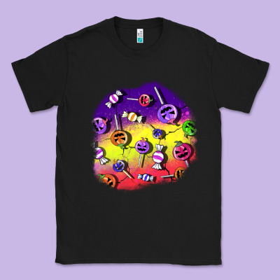 Halloween Candy  Patches Classic Tee Designed By Bundleandbundleshop