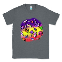Charcoal Heather halloween candy  patches Classic Tee - BundleAndBundleShop