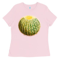 Bubblegum Pink golden barrel cactus Ladies Tee - LillyAllenDesigns