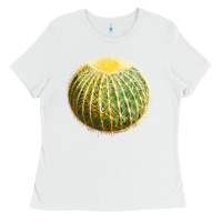 White golden barrel cactus Ladies Tee - LillyAllenDesigns