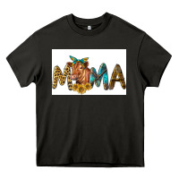 Asphalt Western Cow Red Angus Mama Heavy Core Tee - LillyAllenDesigns