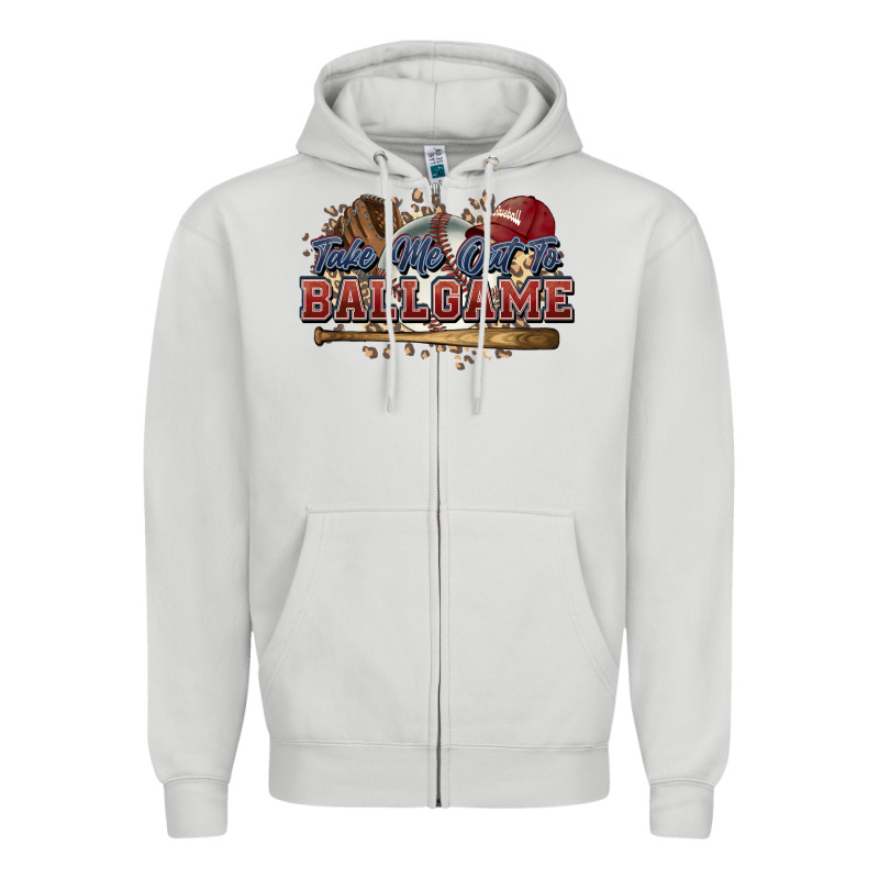 Take Me Out To Ball Game Baseball Zipper Hoodie by HowdyJamesFarm | Teevron