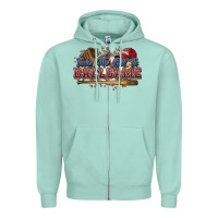 Seafoam Take me out to ball game baseball Zipper Hoodie - HowdyJamesFarm