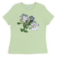 Matcha white dawn rose Ladies Tee - LillyAllenDesigns