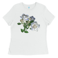 White white dawn rose Ladies Tee - LillyAllenDesigns