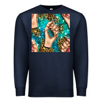 Nail Art With Leopard And Turquoise  Gemstone Seamless Pattern Bbs Premium Sweatshirt | Teevron