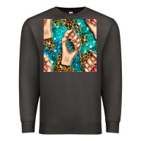 Smoke nail art with leopard and turquoise  gemstone seamless pattern bbs Premium Sweatshirt - BundleAndBundleShop