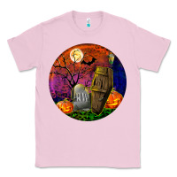 Bubblegum Pink halloween round Classic Tee - BundleAndBundleShop