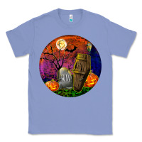 Colony Blue halloween round Classic Tee - BundleAndBundleShop