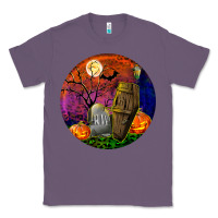 Lavender halloween round Classic Tee - BundleAndBundleShop