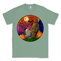 Sage halloween round Classic Tee - BundleAndBundleShop