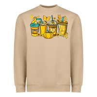 Childhood Cancer Coffee Cups Yellow Ribbon Heavyweight Sweatshirt | Teevron