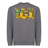 Storm Childhood Cancer coffee cups yellow ribbon Heavyweight Sweatshirt - NancyCooperArtShop
