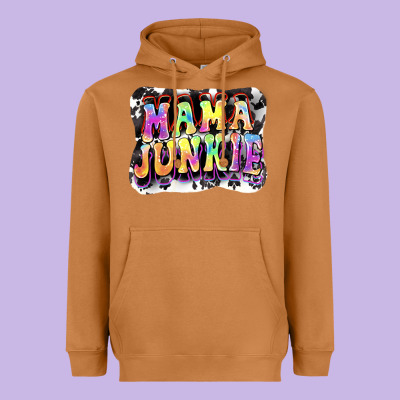 Mama Junkie Mother's Day Heavyweight Hoodie Designed By Fadigitalartstudio
