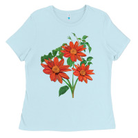 Baby Blue tithonia fiesta del sol sunflower Ladies Tee - LillyAllenDesigns