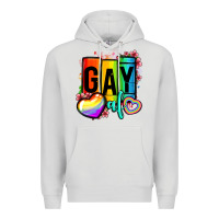 Dove Grey gay af Premium Hoodie - OliviaCreatesArt