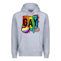 Heather Grey gay af Premium Hoodie - OliviaCreatesArt