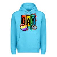 Ocean Blue gay af Premium Hoodie - OliviaCreatesArt