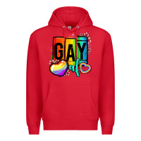 Red gay af Premium Hoodie - OliviaCreatesArt