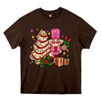 Chocolate Brown christmas tree cake and nutcracker with gifts ado Heavy Core Tee - AdoDesignShop