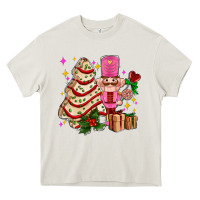 Cream christmas tree cake and nutcracker with gifts ado Heavy Core Tee - AdoDesignShop