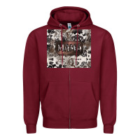 Burgundy mama cowhide cowgirl Zipper Hoodie - CowGirlArtShop