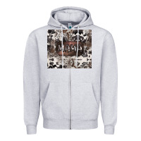 Heather Grey mama cowhide cowgirl Zipper Hoodie - CowGirlArtShop