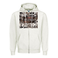 Oatmeal Heather mama cowhide cowgirl Zipper Hoodie - CowGirlArtShop
