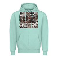 Seafoam mama cowhide cowgirl Zipper Hoodie - CowGirlArtShop