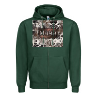 Sports Green mama cowhide cowgirl Zipper Hoodie - CowGirlArtShop