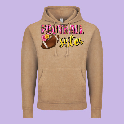 Football Sister Vintage Hoodie Designed By Bundleandbundleshop