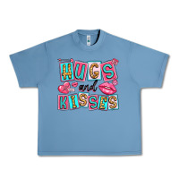 Pebble Blue hugs and kisses Urban Heavy Tee - LillyAllenDesigns