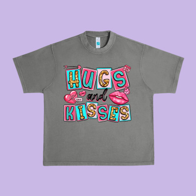 Hugs And Kisses Urban Heavy Tee Designed By Lillyallendesigns