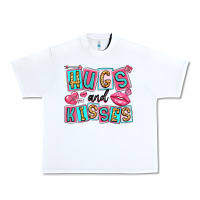 White hugs and kisses Urban Heavy Tee - LillyAllenDesigns