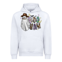 White Boo Haw Urban Hoodie - CowhideDigitalArt
