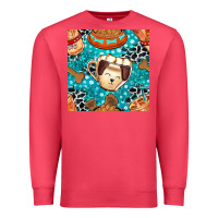Cardinal dog coffee cups and food container with cowhide seamless pattern bbs Premium Sweatshirt - BundleAndBundleShop