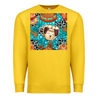 Lemon dog coffee cups and food container with cowhide seamless pattern bbs Premium Sweatshirt - BundleAndBundleShop