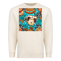 Sandshell dog coffee cups and food container with cowhide seamless pattern bbs Premium Sweatshirt - BundleAndBundleShop