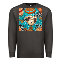 Smoke dog coffee cups and food container with cowhide seamless pattern bbs Premium Sweatshirt - BundleAndBundleShop