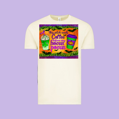 This Witch Needs Coffee Before Any Hocus Pocus Tumbler Vintage Tee Designed By Bundleandbundleshop